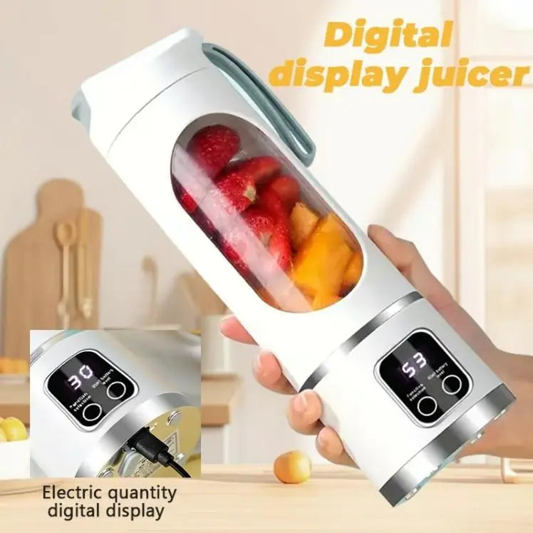 Portable USB Rechargeable Blender, Compact Personal Smoothie Maker with Travel Cup for Kitchen, Home & On-the-Go Use