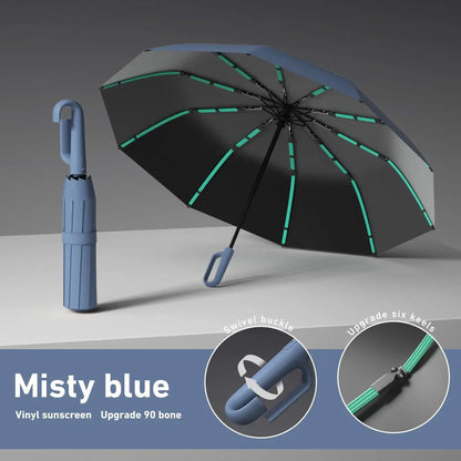 Automatic Folding Umbrella – Windproof & Waterproof Compact Travel Umbrella with One-Hand Open/Close, Durable Rain Protection for Men & Women