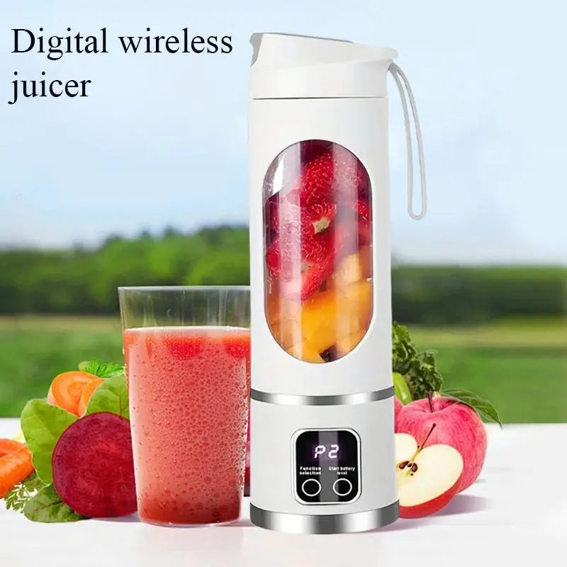 Portable USB Rechargeable Blender, Compact Personal Smoothie Maker with Travel Cup for Kitchen, Home & On-the-Go Use