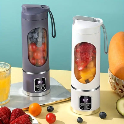 Portable USB Rechargeable Blender, Compact Personal Smoothie Maker with Travel Cup for Kitchen, Home & On-the-Go Use