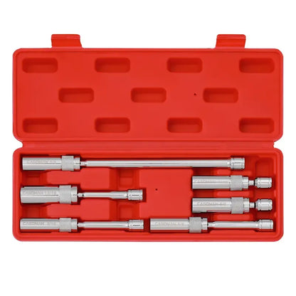 6-Piece Magnetic Swivel Spark Plug Socket Set, 3/8-Inch Drive Thin Wall 12-Point CR-V Sockets with 9/16", 5/8", 13/16" & 14mm Sizes