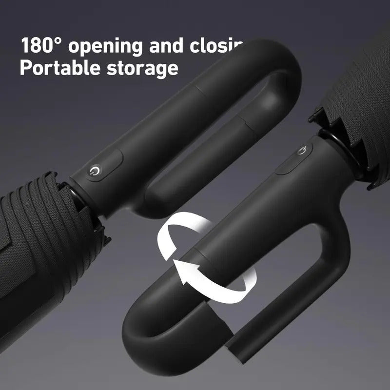 Automatic Folding Umbrella – Windproof & Waterproof Compact Travel Umbrella with One-Hand Open/Close, Durable Rain Protection for Men & Women