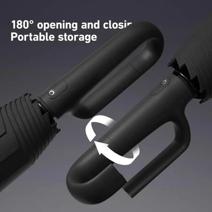 Automatic Folding Umbrella – Windproof & Waterproof Compact Travel Umbrella with One-Hand Open/Close, Durable Rain Protection for Men & Women