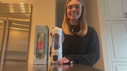 Portable USB Rechargeable Blender, Compact Personal Smoothie Maker with Travel Cup for Kitchen, Home & On-the-Go Use